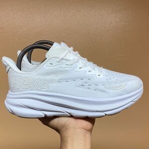 HOKA Clifton 9 'Triple White' Women’s Running Sneakers Size 7D